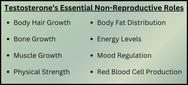 Testoterone’s Essential Non-Reproductive Roles (5)